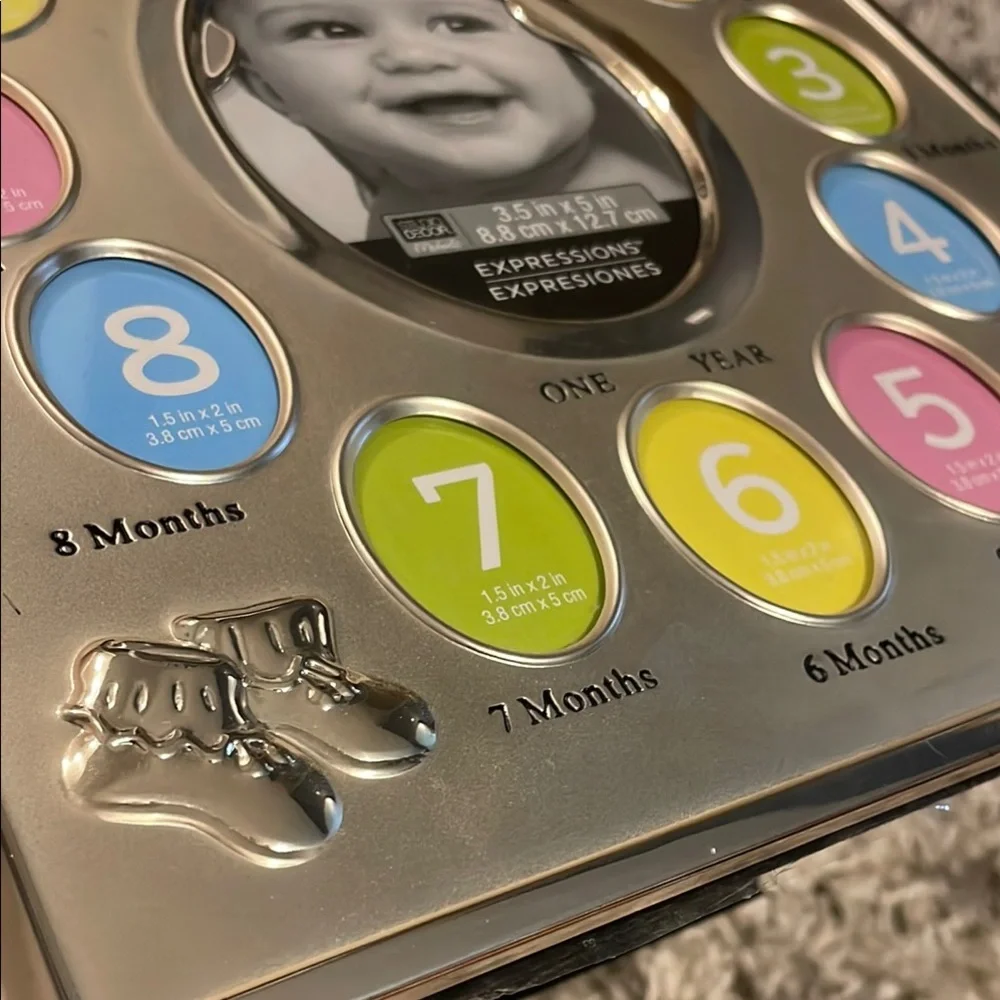 Silver My First Year Baby Photo Frame